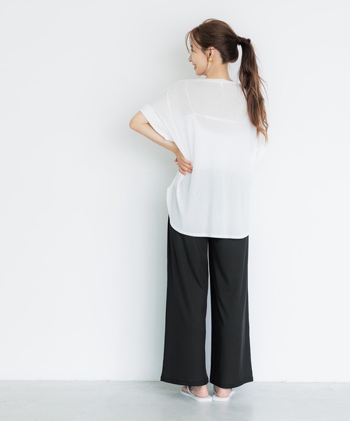 coca(coca)(コカ)の「\速乾/しわになりにくい/ストレッチ/とろみリブリラックスパンツ(その他パンツ・レディース・ライトベージュ/グレイッシュベージュ/ブラック/ネイビー・S/L/M)」の16枚目の写真