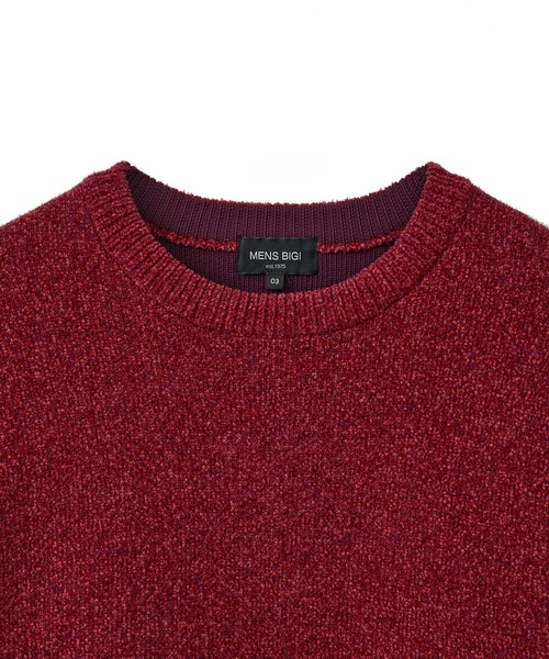 MEN'S BIGI(メンズビギ)の「メランジ調モールニット(ニット/セーター・メンズ・レッド/ブラック系その他/ネイビー/オフホワイト・04/03/01/02)」の5枚目の写真