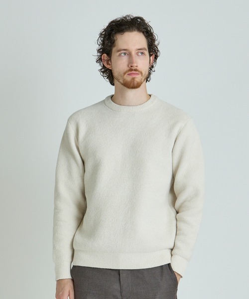 MEN'S BIGI(メンズビギ)の「メランジ調モールニット(ニット/セーター・メンズ・レッド/ブラック系その他/ネイビー/オフホワイト・04/03/01/02)」の17枚目の写真