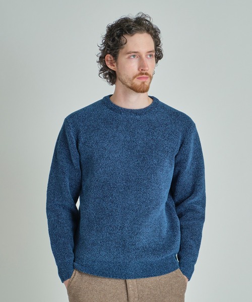 MEN'S BIGI(メンズビギ)の「メランジ調モールニット(ニット/セーター・メンズ・レッド/ブラック系その他/ネイビー/オフホワイト・04/03/01/02)」の14枚目の写真