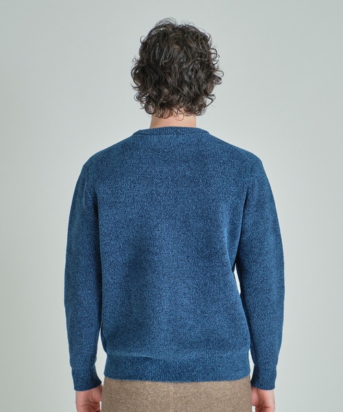 MEN'S BIGI(メンズビギ)の「メランジ調モールニット(ニット/セーター・メンズ・レッド/ブラック系その他/ネイビー/オフホワイト・04/03/01/02)」の16枚目の写真