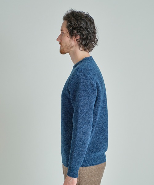 MEN'S BIGI(メンズビギ)の「メランジ調モールニット(ニット/セーター・メンズ・レッド/ブラック系その他/ネイビー/オフホワイト・04/03/01/02)」の15枚目の写真