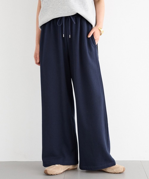 BARNYARDSTORM（バンヤードストーム）の「BARNYARDSTORM / 裏毛ワイドドロストパンツ＜セットアップ対応＞（スウェットパンツ・レディース・ネイビー/グレー・FREE）」の2枚目の写真