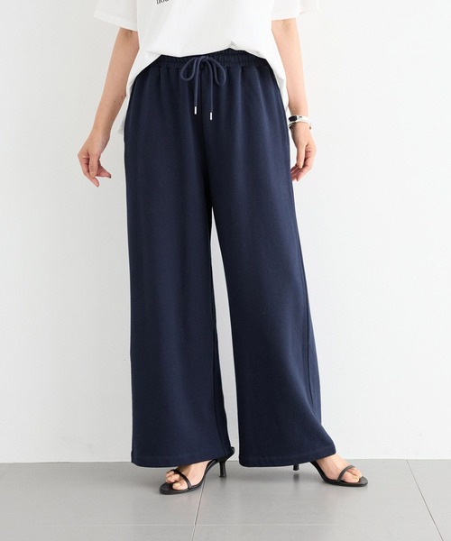 BARNYARDSTORM（バンヤードストーム）の「BARNYARDSTORM / 裏毛ワイドドロストパンツ＜セットアップ対応＞（スウェットパンツ・レディース・ネイビー/グレー・FREE）」の6枚目の写真