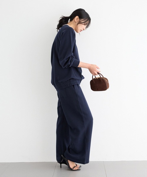 BARNYARDSTORM（バンヤードストーム）の「BARNYARDSTORM / 裏毛ワイドドロストパンツ＜セットアップ対応＞（スウェットパンツ・レディース・ネイビー/グレー・FREE）」の8枚目の写真