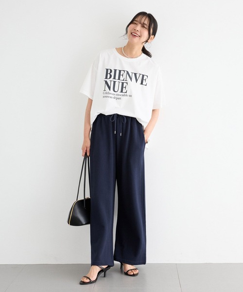 BARNYARDSTORM（バンヤードストーム）の「BARNYARDSTORM / 裏毛ワイドドロストパンツ＜セットアップ対応＞（スウェットパンツ・レディース・ネイビー/グレー・FREE）」の9枚目の写真