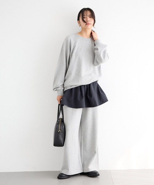 BARNYARDSTORM（バンヤードストーム）の「BARNYARDSTORM / 裏毛ワイドドロストパンツ＜セットアップ対応＞（スウェットパンツ・レディース・ネイビー/グレー・FREE）」の12枚目の写真