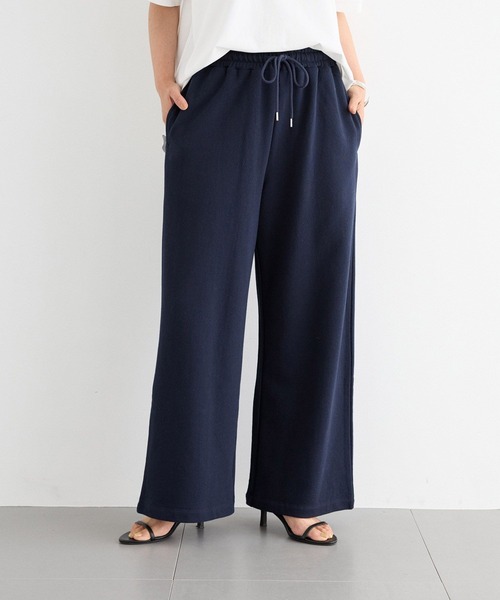 BARNYARDSTORM（バンヤードストーム）の「BARNYARDSTORM / 裏毛ワイドドロストパンツ＜セットアップ対応＞（スウェットパンツ・レディース・ネイビー/グレー・FREE）」の14枚目の写真