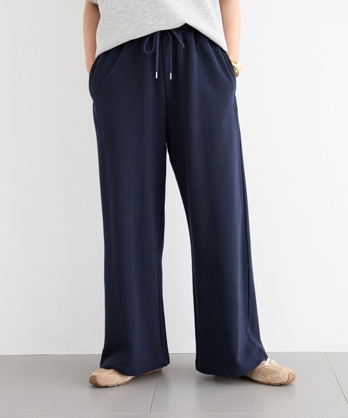 BARNYARDSTORM（バンヤードストーム）の「BARNYARDSTORM / 裏毛ワイドドロストパンツ＜セットアップ対応＞（スウェットパンツ・レディース・ネイビー/グレー・FREE）」の15枚目の写真