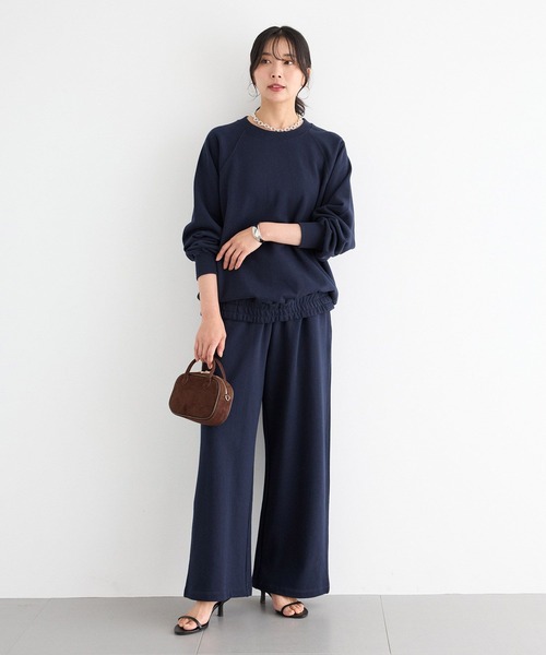 BARNYARDSTORM（バンヤードストーム）の「BARNYARDSTORM / 裏毛ワイドドロストパンツ＜セットアップ対応＞（スウェットパンツ・レディース・ネイビー/グレー・FREE）」の17枚目の写真