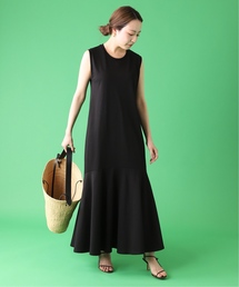 Plage プラージュ　リネン混　ノースリーブワンピース　マーメイド Plage プラージュ リネン混 ノースリーブワンピース マーメイド