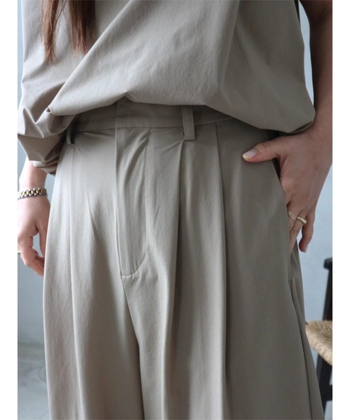 TRUNC（トランクエイティーエイト）の「Ice Touch Wide Pants（その他パンツ・レディース・ブラック/ベージュ・FREE）」の5枚目の写真