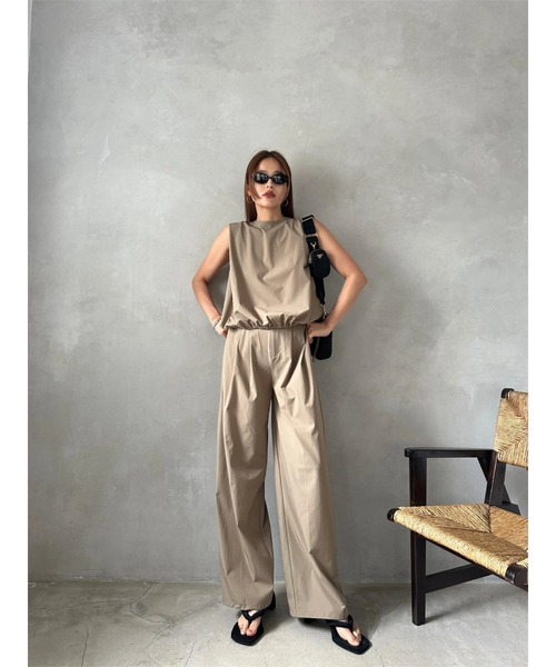 TRUNC（トランクエイティーエイト）の「Ice Touch Wide Pants（その他パンツ・レディース・ブラック/ベージュ・FREE）」の10枚目の写真