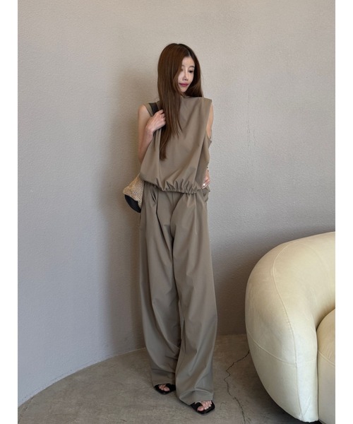 TRUNC（トランクエイティーエイト）の「Ice Touch Wide Pants（その他パンツ・レディース・ブラック/ベージュ・FREE）」の7枚目の写真