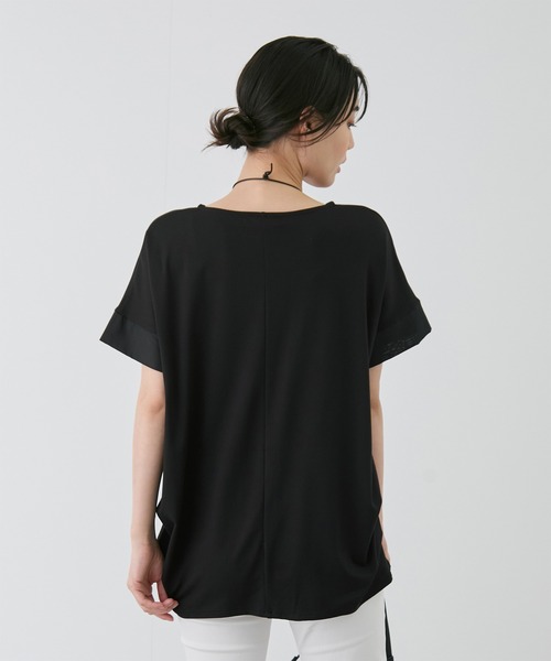 Jayro(ジャイロ)の「ポンチ裾タックプルオーバー(Tシャツ/カットソー・レディース・ブラック/オフホワイト/ピンク/グレー・M)」の7枚目の写真