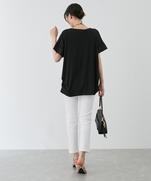 Jayro(ジャイロ)の「ポンチ裾タックプルオーバー(Tシャツ/カットソー・レディース・ブラック/オフホワイト/ピンク/グレー・M)」の10枚目の写真