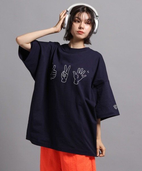 GEORGE'S（ジョージズ）の「ハンドグラフィックTシャツ（Tシャツ/カットソー・メンズ・ホワイト/ネイビー・LARGE/MEDIUM）」の14枚目の写真