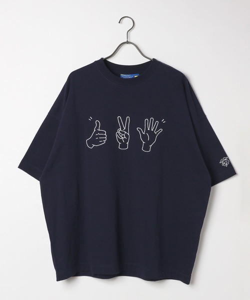 GEORGE'S（ジョージズ）の「ハンドグラフィックTシャツ（Tシャツ/カットソー・メンズ・ホワイト/ネイビー・LARGE/MEDIUM）」の17枚目の写真