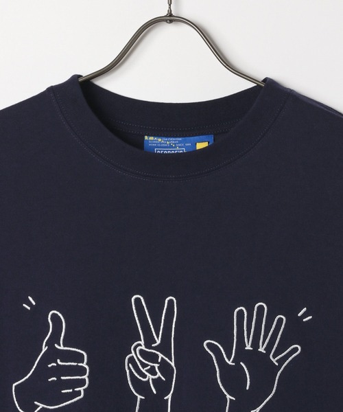 GEORGE'S（ジョージズ）の「ハンドグラフィックTシャツ（Tシャツ/カットソー・メンズ・ホワイト/ネイビー・LARGE/MEDIUM）」の19枚目の写真