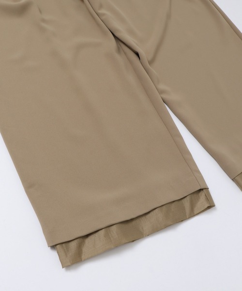 hunch(ハンチ)の「ポリツイル シアーワイドストレートパンツ(その他パンツ・レディース・ブラック/カーキ/ダークブラウン・FREE)」の22枚目の写真