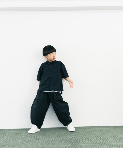 LOWRYS FARM（ローリーズファーム）の「ハーフスリーブシャツ　578288（シャツ/ブラウス・キッズ・カーキ/ベージュ/ブラック・110cm/120cm/130cm/140cm/150cm）」の4枚目の写真