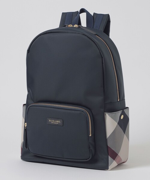 パーシャルクレストブリッジチェックナイロンバックパック（バック