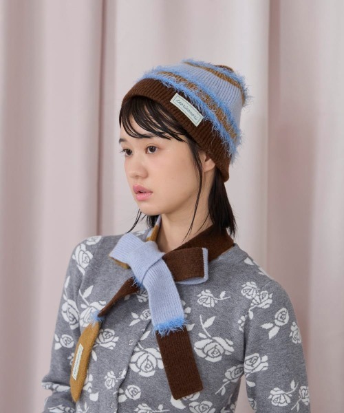 kaorinomori(カオリノモリ)の「kaorinomori キュアニット / カオリノモリ(ニットキャップ/ビーニー・レディース・グレー/ピンク/ブラウン・FREE)」の3枚目の写真