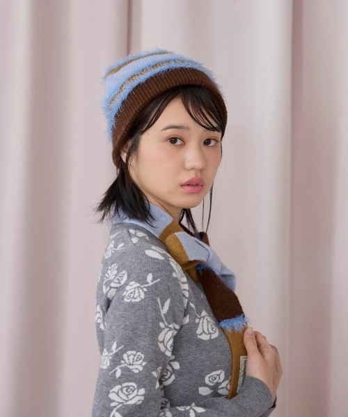 kaorinomori(カオリノモリ)の「kaorinomori キュアニット / カオリノモリ(ニットキャップ/ビーニー・レディース・グレー/ピンク/ブラウン・FREE)」の16枚目の写真