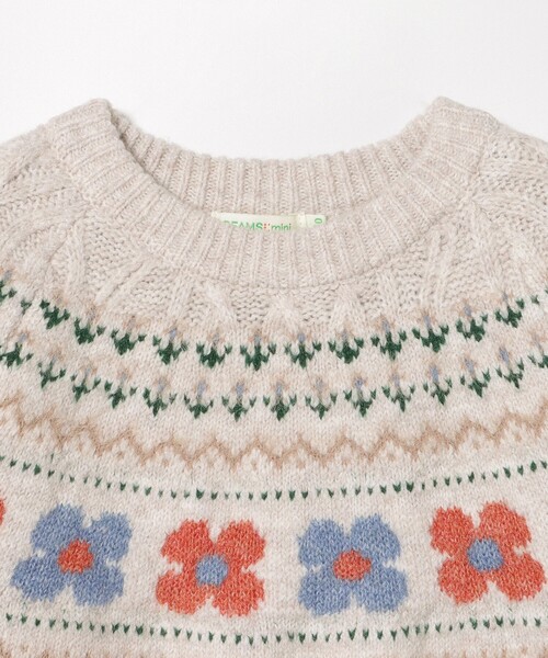 フラワー ケーブル ニット ワンピース 2025FW（90～140cm