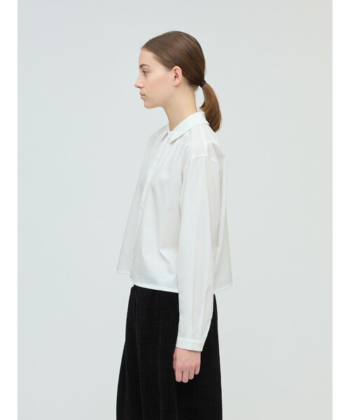 mizuiroind(ミズイロインド)の「mizuiro ind ダブルカラーシャツ(シャツ/ブラウス・レディース・ネイビー/オフホワイト/ブルー/チャコールグレー/ブラック・FREE)」の13枚目の写真