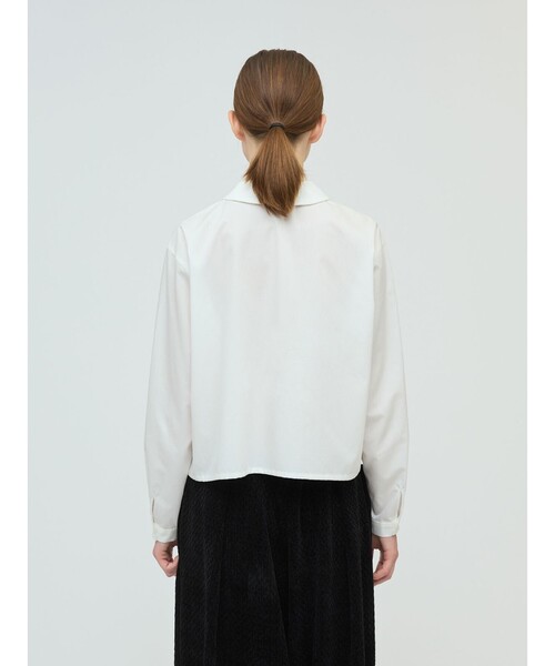 mizuiroind(ミズイロインド)の「mizuiro ind ダブルカラーシャツ(シャツ/ブラウス・レディース・ネイビー/オフホワイト/ブルー/チャコールグレー/ブラック・FREE)」の14枚目の写真