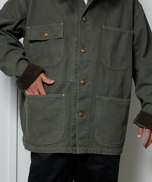 orSlow（オアスロウ）の「orSlow/オアスロウ RELAX FIT OXFORD COVERALL カバーオール（カバーオール・メンズ・グリーン/ブラック・3/2）」の7枚目の写真