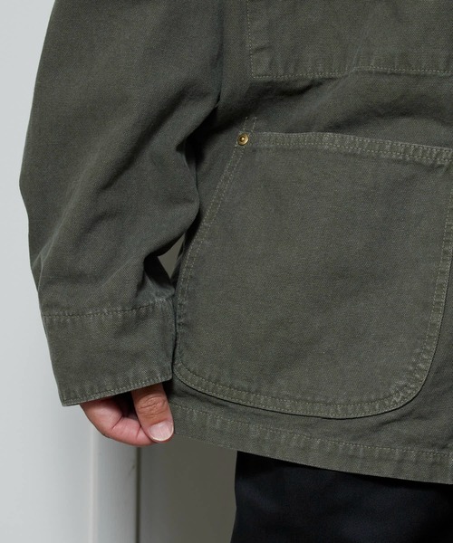 orSlow（オアスロウ）の「orSlow/オアスロウ RELAX FIT OXFORD COVERALL カバーオール（カバーオール・メンズ・グリーン/ブラック・3/2）」の10枚目の写真