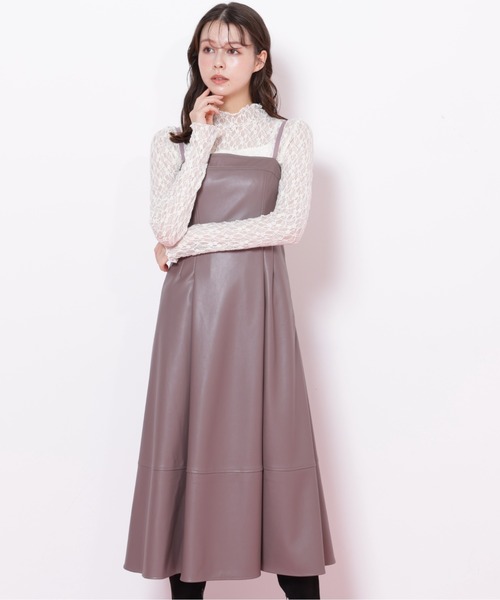 JILL by JILL STUART(ジルバイジルスチュアート)の「◇バリエーションキャミワンピース(ワンピース・レディース・ブラウン/ホワイト・MEDIUM/SMALL)」の2枚目の写真