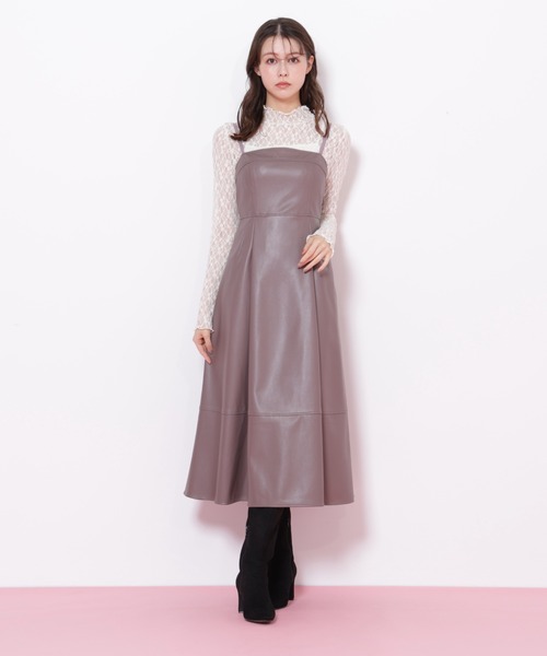 JILL by JILL STUART(ジルバイジルスチュアート)の「◇バリエーションキャミワンピース(ワンピース・レディース・ブラウン/ホワイト・MEDIUM/SMALL)」の6枚目の写真