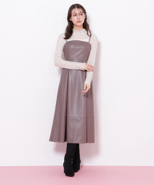 JILL by JILL STUART(ジルバイジルスチュアート)の「◇バリエーションキャミワンピース(ワンピース・レディース・ブラウン/ホワイト・MEDIUM/SMALL)」の5枚目の写真