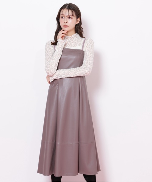 JILL by JILL STUART(ジルバイジルスチュアート)の「◇バリエーションキャミワンピース(ワンピース・レディース・ブラウン/ホワイト・MEDIUM/SMALL)」の3枚目の写真