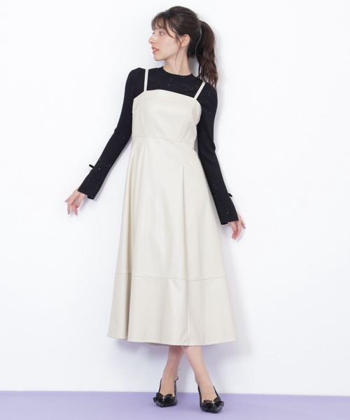 JILL by JILL STUART(ジルバイジルスチュアート)の「◇バリエーションキャミワンピース(ワンピース・レディース・ブラウン/ホワイト・MEDIUM/SMALL)」の14枚目の写真