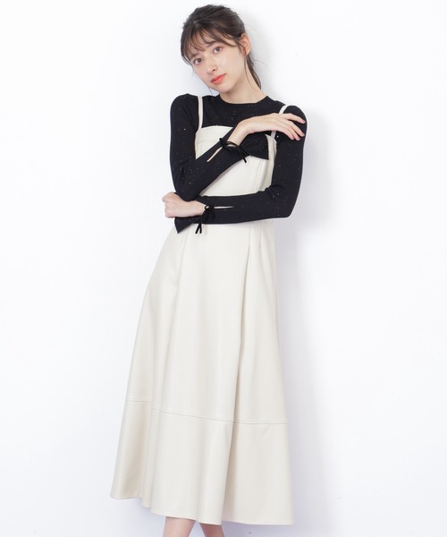 JILL by JILL STUART(ジルバイジルスチュアート)の「◇バリエーションキャミワンピース(ワンピース・レディース・ブラウン/ホワイト・MEDIUM/SMALL)」の11枚目の写真
