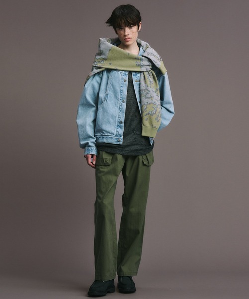 BAL（バル）の「HERRINGBONE CREW  PANT（その他パンツ・メンズ・アイボリー/ブラック/カーキ・3/2/1）」の3枚目の写真