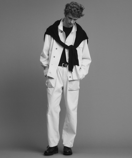 BAL（バル）の「HERRINGBONE CREW  PANT（その他パンツ・メンズ・アイボリー/ブラック/カーキ・3/2/1）」の2枚目の写真