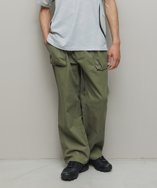 BAL（バル）の「HERRINGBONE CREW  PANT（その他パンツ・メンズ・アイボリー/ブラック/カーキ・3/2/1）」の12枚目の写真
