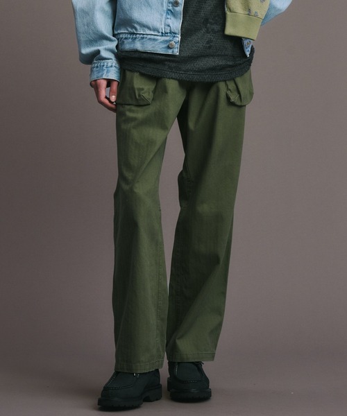 BAL（バル）の「HERRINGBONE CREW  PANT（その他パンツ・メンズ・アイボリー/ブラック/カーキ・3/2/1）」の5枚目の写真