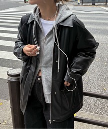 feepur（フェピュール）の「フェイクレザー中綿ブルゾン（その他アウター）」