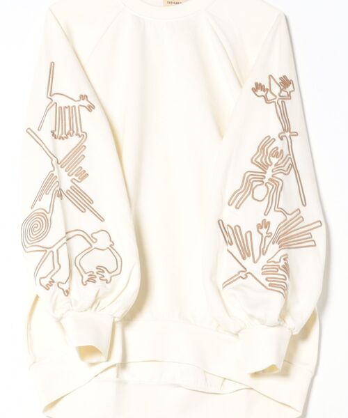 チチカカ（チチカカ）の「ナスカ刺繍スリーブプルオーバー（スウェット・レディース・オレンジ/ブラック/ホワイト・FREE）」の12枚目の写真