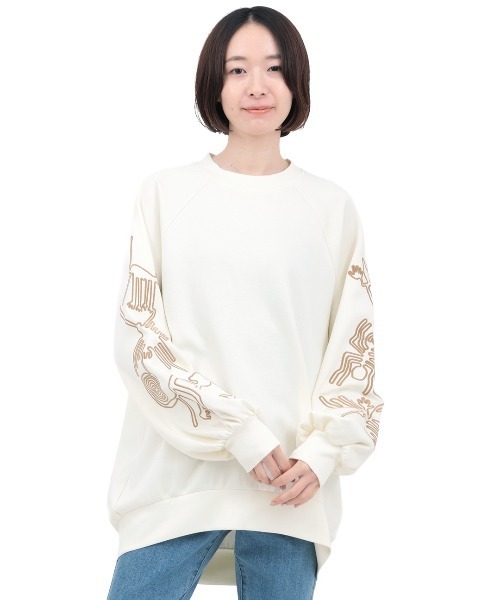 チチカカ（チチカカ）の「ナスカ刺繍スリーブプルオーバー（スウェット・レディース・オレンジ/ブラック/ホワイト・FREE）」の17枚目の写真