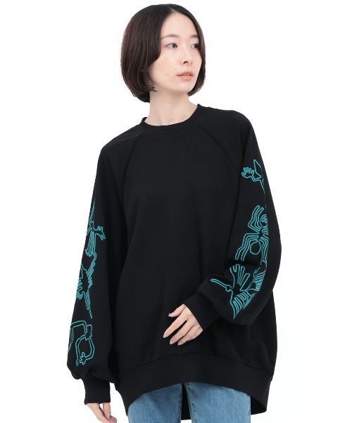 チチカカ（チチカカ）の「ナスカ刺繍スリーブプルオーバー（スウェット・レディース・オレンジ/ブラック/ホワイト・FREE）」の18枚目の写真