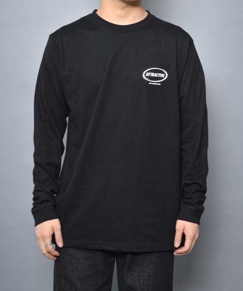 MODISH GAZE(モディシュガゼ)の「【MODISH GAZE】スモーキングガール SIT BACK AND RELAX ロンT(Tシャツ/カットソー・メンズ・ブラック・MEDIUM/LARGE/X-LARGE)」の4枚目の写真