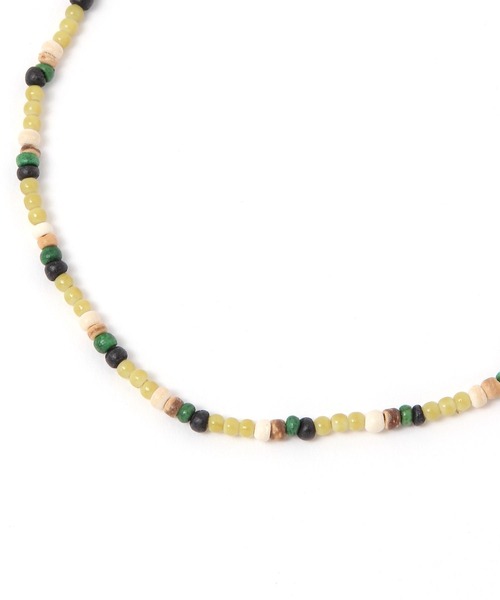 BAYFLOW（ベイフロー）の「ウッドビーズネックレス（ネックレス・メンズ・グリーン/ナチュラル/ブラック・FREE）」の3枚目の写真