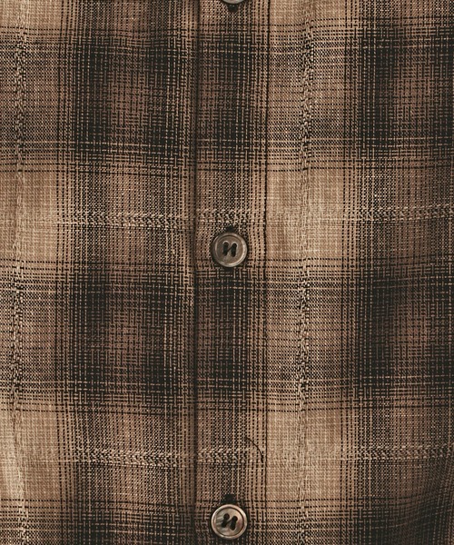 ALL RUNS（オールランズ）の「オーバーサイズ オンブレチャックシャツ（シャツ/ブラウス・メンズ・ブラック/オレンジ/マスタード・L/M）」の22枚目の写真